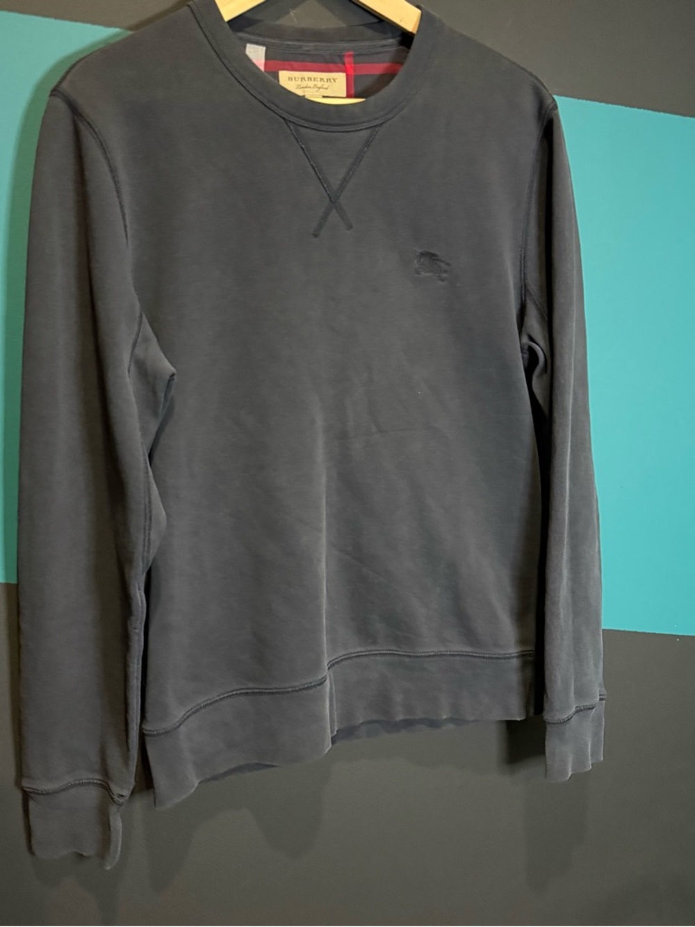 Burberry Dark Navy Crewneck Sweatshirt - Picture 8 of 15